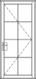 Series 3200-T Hinged Door with Steel Look SDLs